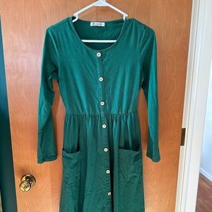Green long sleeve dress size small